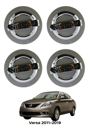 Tapón Rines De Lujo 4pz Versa 2015 Nissan