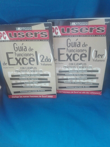 Guía De Funciones De Excel, 2 Tomos