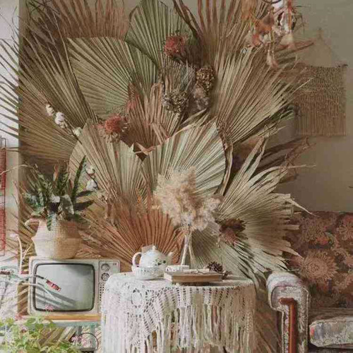 5psflores Secas Hojas De Palma Decoración De La Boda En Casa