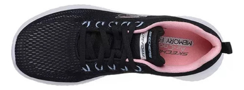 Tenis Mujer Skechers Negro Memory Foam Ligeros Cómodos Talla 23