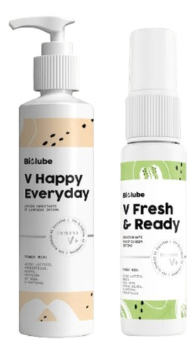 Kit Biolube Desodorante V Fresh + Loción De Limpieza V Happy