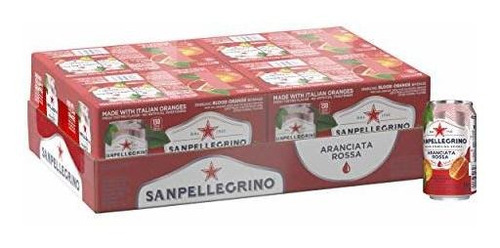 Sanpellegrino Blood Orange Italianos Espumosos Bebidas, 11.1