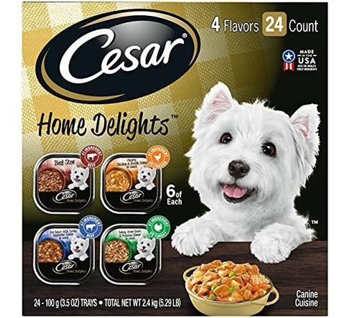 Cesar Casa Delicias Suave Wet Dog Food Pot Asado Y Verduras,