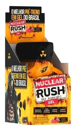 Nuclear Rush Gel Display 10 Sachês 25g - Frutas Vermelhas