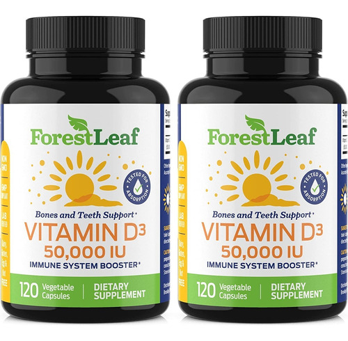 Vitamina D3 50000 Iu Forestleaf - - Unidad A $3301