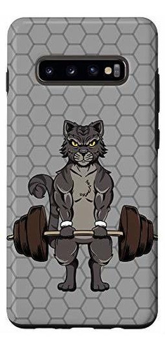 Galaxy S10 + Deadlifting Cat Gym Workout Kitten Powerlift Es