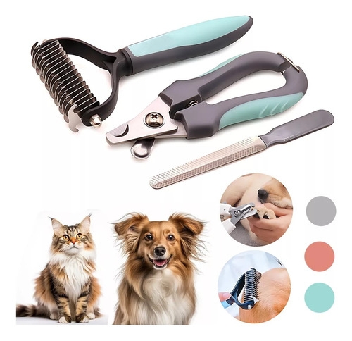 Kit Cuidado Aseo Limpieza Para Mascotas Perro Gato 3 Pz F&f