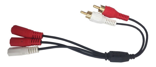 Cable Splitter 2 Plug Rca A 3 Jack 3.5mm Estéreo 