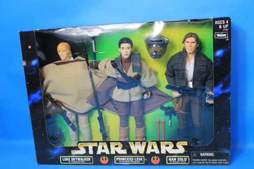 Luke Skywalker Princess Leia Han Solo 12 Pulgadas Star Wars (Usado)