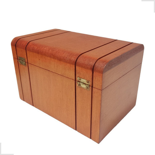 Caixa Baú Madeira Mdf Rustico + Cadeado