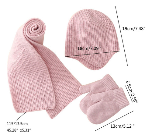 Set De Gorro Y Guantes Cálidos, Gorro Y Guantes Tejidos Para