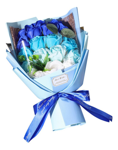 Valentines Day Soap Roses Bouquet Mother's Day Blue