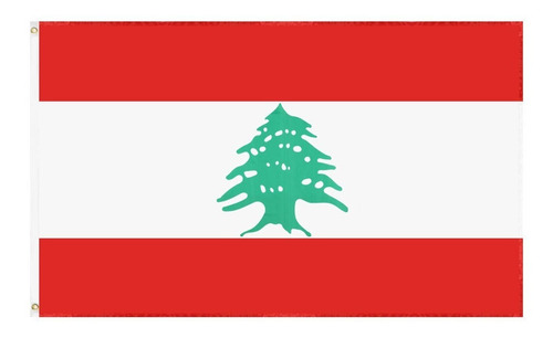 Bandera De Líbano De Poliéster Medida De 90 X 150 Cm