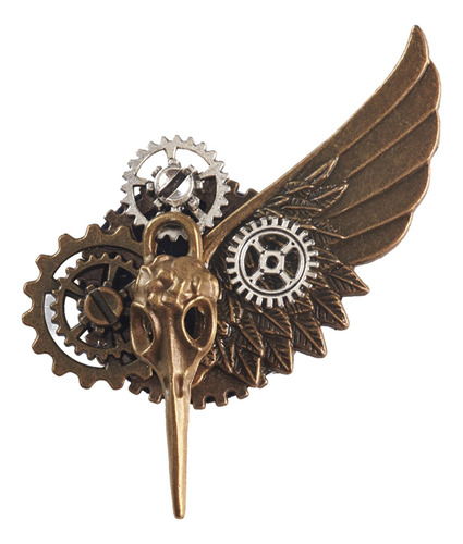 Broche De Engranaje Steampunk, Broche De Calavera, Insignia