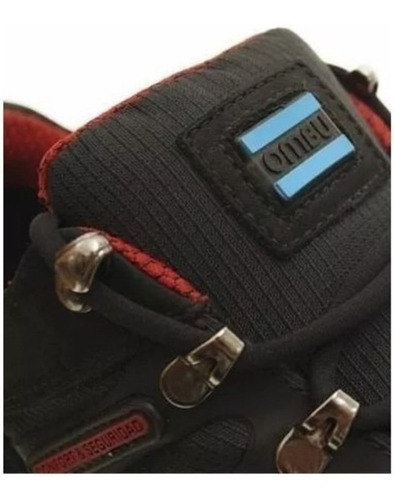 Imagen 2 de 10 de Zapatilla Seguridad Ombu Krypton Cuero P/acero Negra 38al46