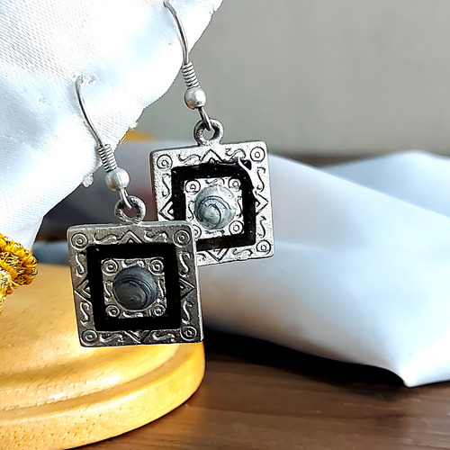 Conjunto de joyas: collar y pendiente Ny002, color azul