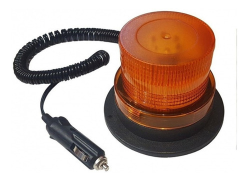 Baliza De Led Flash  Redonda B/ Imantada 12v Ambar