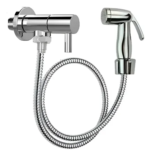 Ducha Higiênica Registro Aço Inox Super Luxo 1/4 Volta