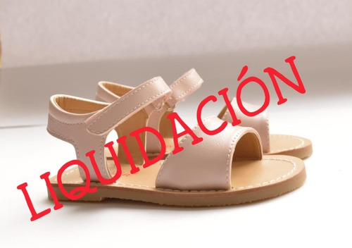 Sandalias De Nena En Cuero Rosa