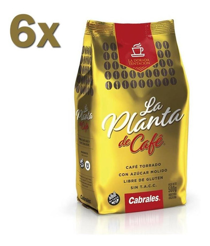 6x Cafe Molido Cabrales La Planta 500gr 3kg Torrado