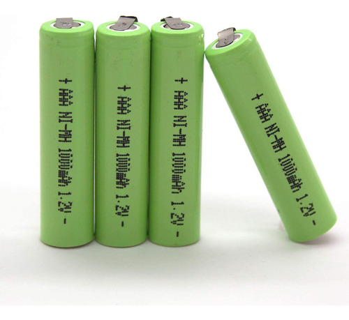 (4 Unidades) 1.2v Ni-mh Aaa 1000mah Batería Recargable W/len