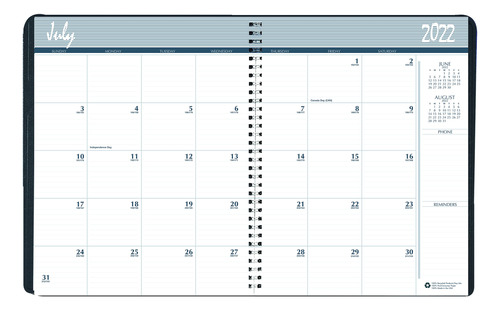 House Of Doolittle Agenda Mensual Academica Cubierta Negra