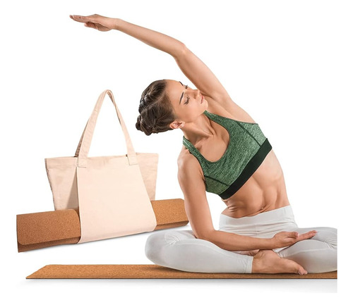 Moore Shopping - Esterilla De Yoga De Corcho Con Bolsa - A P
