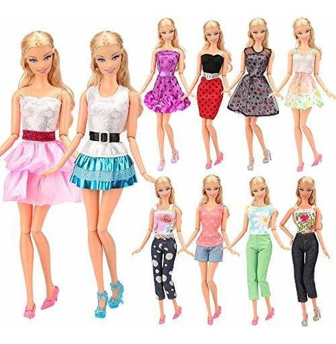 Barwa Lot 10 Sets Ropa De Moda Informal / Ropa Para Barbie D