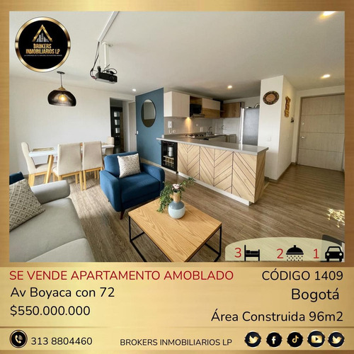 Se Vende Apartamento Amoblado Santa Maria Del Lago. Av Boyaca  Con 72 