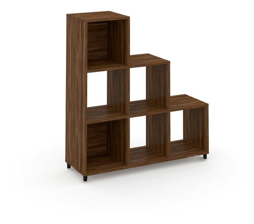 Mueble Librero 6 Nichos E1718.0005 Nogal