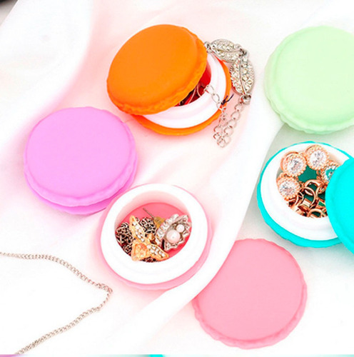 Pastillero Macaron Estuche Pastillero Multifuncional Color kit 4pz