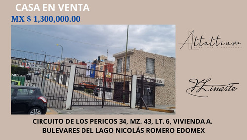 Casa En Venta En Bulevares Del Lago Nicolas Romero Edomex I Vl11-ca-019