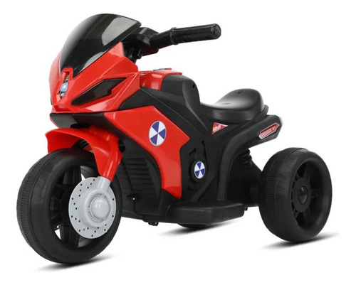 Motocicleta Infantil Recargable 6v Con Luces Y Sonido Niños Color Rojo Escudo