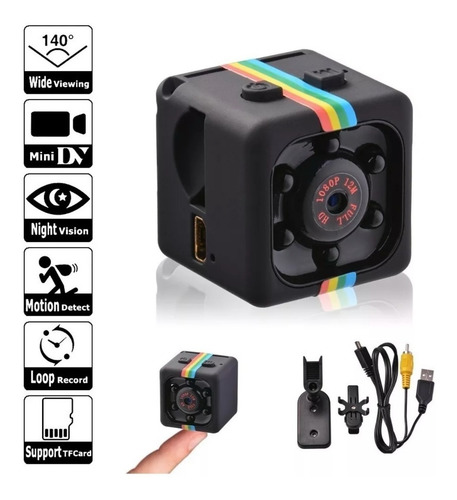 Mini Camara Espia Oculta Full Hd 1080p Vision Nocturna Sq11