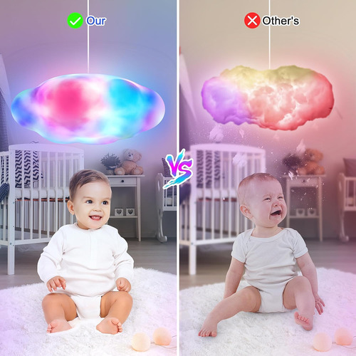 Luces Led De Nube Para Techo, Lámpara De Nube Multicolor Con