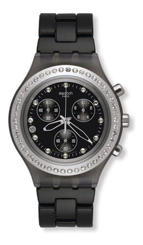 Swatch Chrono Svcm4009ag Reloj Unisex De Aluminio Plateado