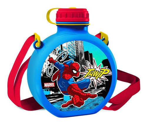 Cantimplora Infantil Incluye Correa Spiderman Avengers