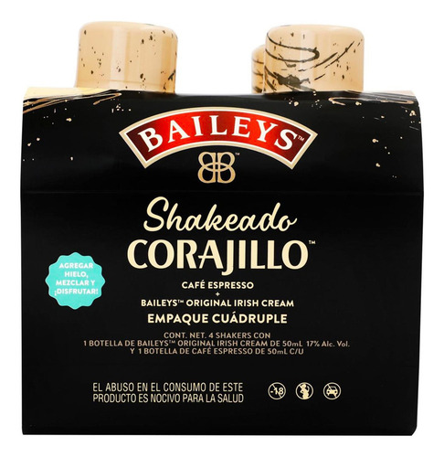 Pack De 6 Crema De Licor Baileys Shakeado Corajillo 4 Pack 5