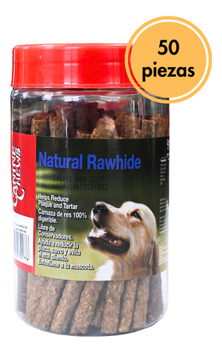 Canine Chews Palitos De Carnaza Para Perro 100% Res-50 Pzas