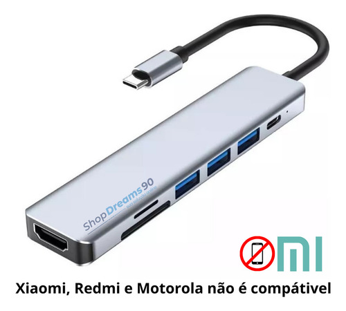 Hub Adaptador Hdmi 4k Tipo C Usb 3.0 Hub Macbook Pro Air