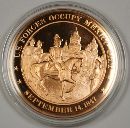 Medalla Conmemorativa Franklin Mint Guerra Mexico City