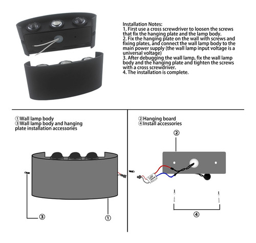 Lámpara De Pared Led Impermeable De 12 W Para Iluminación Ex