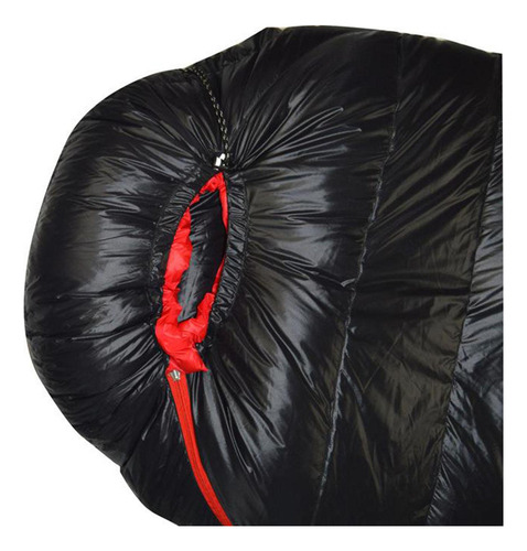 Saco De Dormir Ligero Abajo Camping Senderismo Negro 1000g