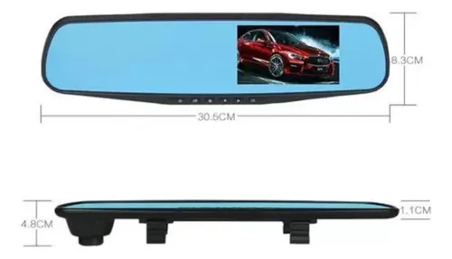 Espejo Retrovisor Camara Dvr Hd Delantera Y Trasera Vision N