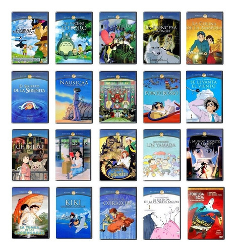 Studio Ghibli Hayao Miyazaki Paquete Con 20 Peliculas En Dvd