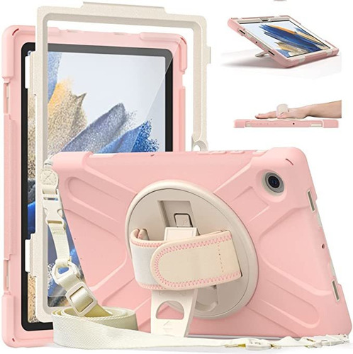 Funda C/protector De Pantalla Galaxy Tab A8 10.5 Case Rosa