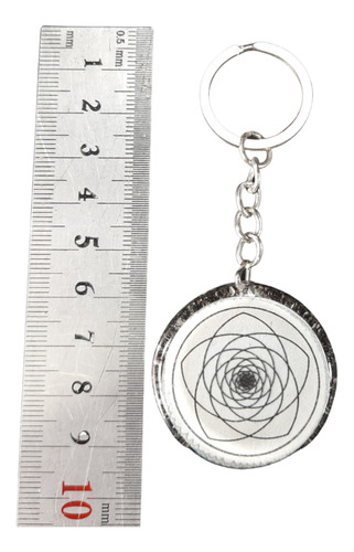 Orgonita Llavero Circular Con Pentaflor