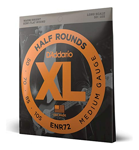 Xl Half Rounds Bass Guitar Strings - Enr72 - Long Scale...