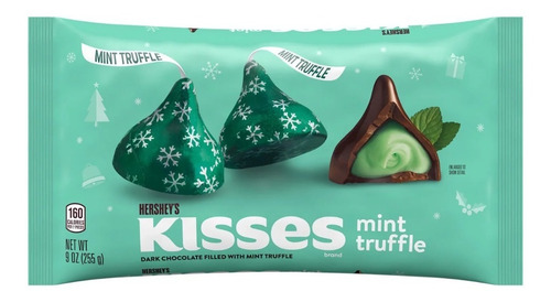 Kisses Mint Truffle Trufa Menta Hersheys Chocolate Importado