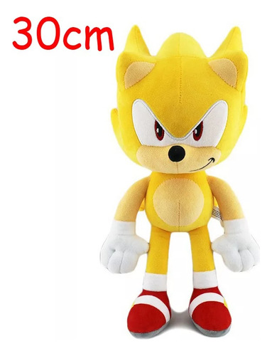 1 pieza de muñecos de peluche Super Sonic Sonic de 30 cm